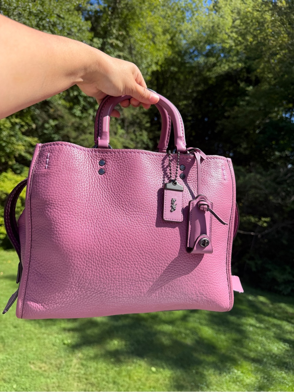 Coach 1941 Rogue 31 Primrose Pink Glovetanned Pebble Leather Bag 38124